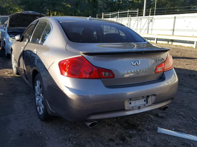 JNKCV61F99M053093 - 2009 INFINITI G37 GRAY photo 3