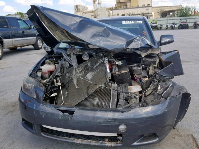 JTKDE177370169105 - 2007 TOYOTA SCION TC ნაცრისფერი ფოტო 9