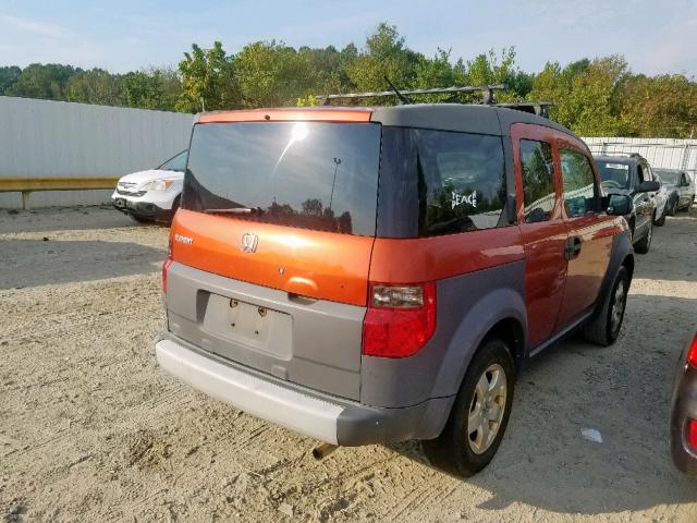 5J6YH27613L048850 - 2003 HONDA ELEMENT EX ORANGE photo 4