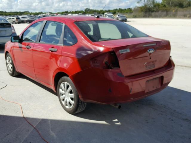 1FAHP34N58W186073 - 2008 FORD FOCUS S/SE RED photo 3