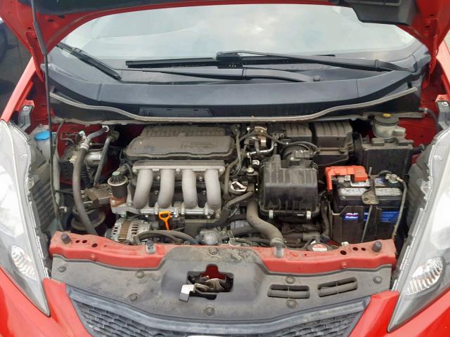 JHMGE8H31DC073121 - 2013 HONDA FIT RED photo 7