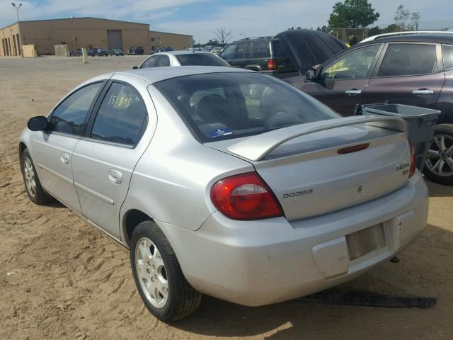 1B3ES56C64D505202 - 2004 DODGE NEON SXT SILVER photo 3