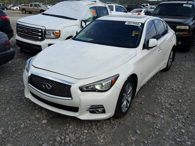 JN1BV7AR1FM392779 - 2015 INFINITI Q50 BASE WHITE photo 2