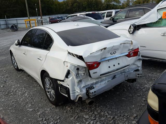 JN1BV7AR1FM392779 - 2015 INFINITI Q50 BASE WHITE photo 3