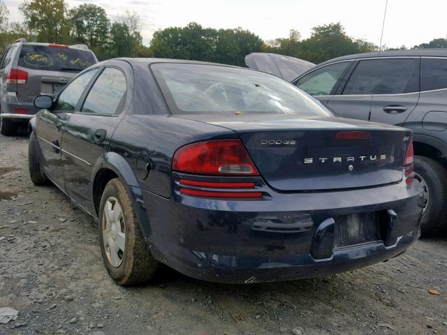 1B3EL36X43N579098 - 2003 DODGE STRATUS SE BLUE photo 3