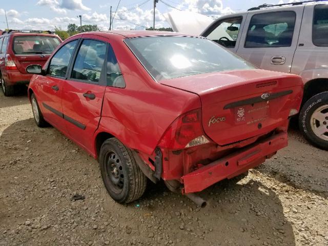 1FAFP33P12W305609 - 2002 FORD FOCUS LX RED photo 3