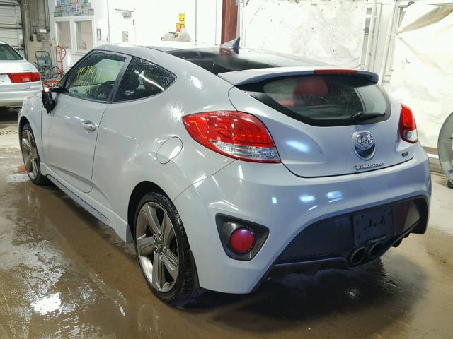 KMHTC6AE5EU197390 - 2014 HYUNDAI VELOSTER T GRAY photo 3