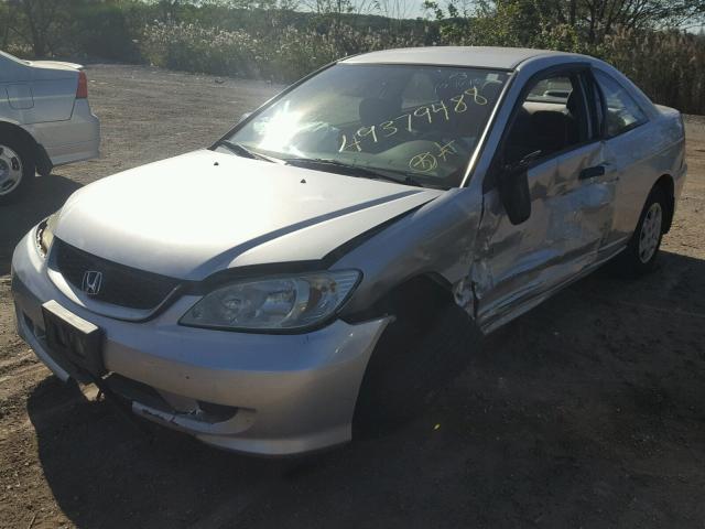 1HGEM22184L040716 - 2004 HONDA CIVIC DX V SILVER photo 2