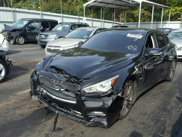 JN1AV7AP6EM690477 - 2014 INFINITI Q50 HYBRID BLACK photo 2