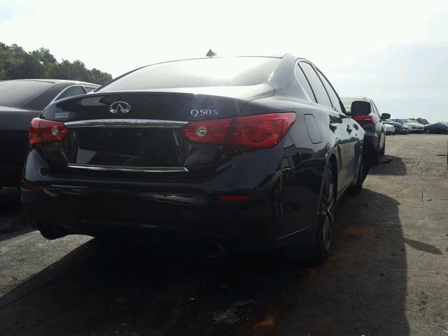 JN1AV7AP6EM690477 - 2014 INFINITI Q50 HYBRID BLACK photo 4