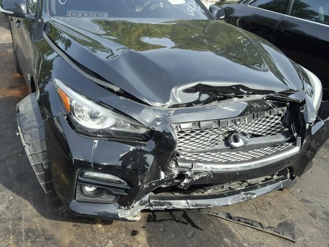 JN1AV7AP6EM690477 - 2014 INFINITI Q50 HYBRID BLACK photo 9