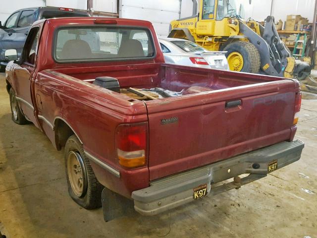 1FTCR10U8PUC39634 - 1993 FORD RANGER RED photo 3