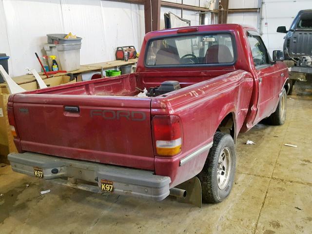 1FTCR10U8PUC39634 - 1993 FORD RANGER RED photo 4