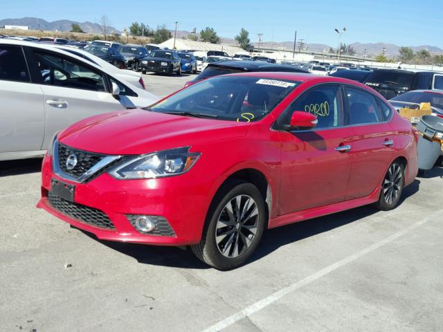 3N1CB7APXHY246005 - 2017 NISSAN SENTRA SR RED photo 2