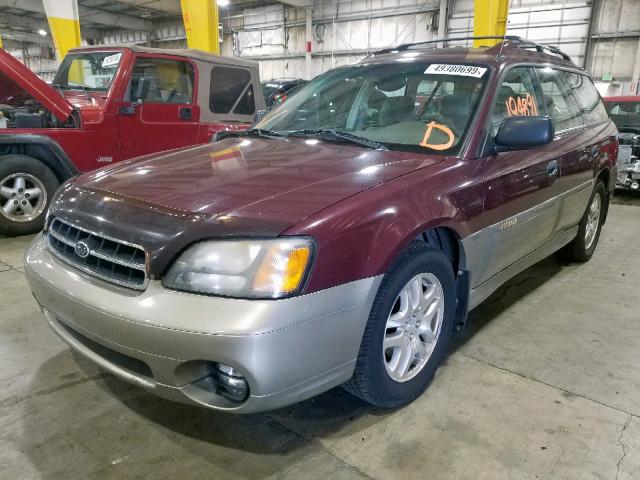 4S3BH675X17653868 - 2001 SUBARU LEGACY OUT MAROON photo 2