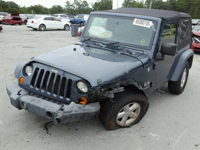 1J4FA24188L502345 - 2008 JEEP WRANGLER X GRAY photo 2