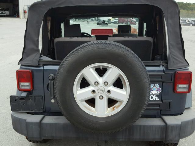 1J4FA24188L502345 - 2008 JEEP WRANGLER X GRAY photo 9