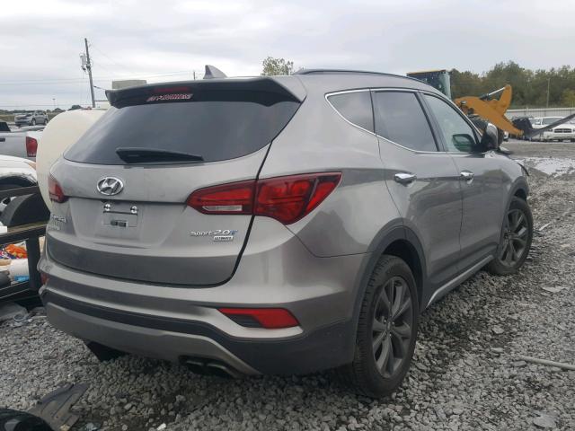 5XYZW4LAXHG482144 - 2017 HYUNDAI SANTA FE S GRAY photo 4