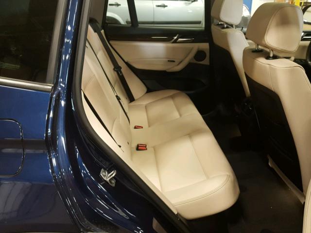 5UXWX9C57G0D83321 - 2016 BMW X3 XDRIVE2 BLUE photo 6