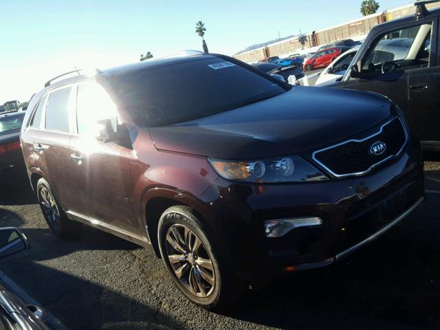 5XYKW4A21DG388175 - 2013 KIA SORENTO SX BURGUNDY photo 1