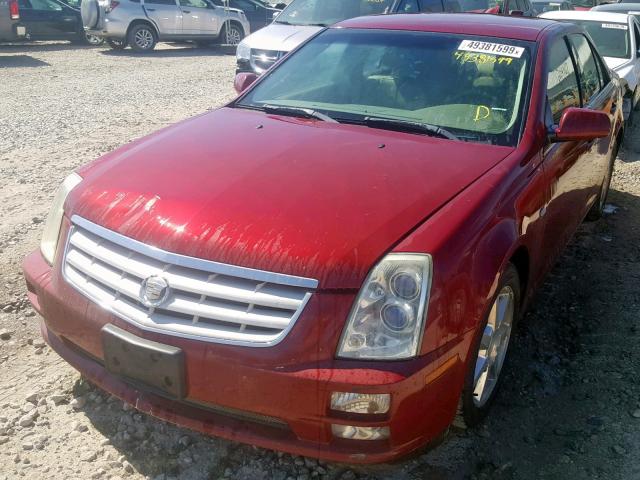 1G6DC67A150124718 - 2005 CADILLAC STS RED photo 2