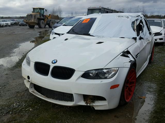 WBSVA93558E215976 - 2008 BMW M3 WHITE photo 2