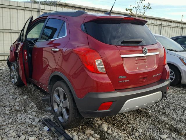 KL4CJBSB6EB780791 - 2014 BUICK ENCORE CON RED photo 3