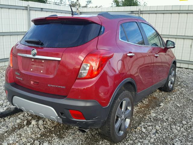 KL4CJBSB6EB780791 - 2014 BUICK ENCORE CON RED photo 4