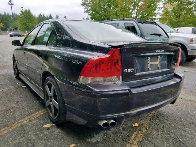 YV1RH527552440583 - 2005 VOLVO S60 R BLACK photo 3