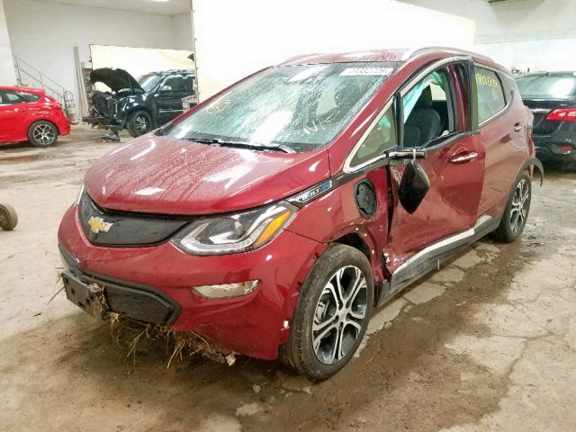 1G1FX6S05H4186508 - 2017 CHEVROLET BOLT EV PR RED photo 2