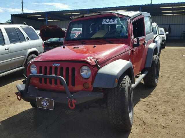 1C4AJWAG1CL113099 - 2012 JEEP WRANGLER S RED photo 2