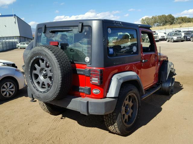 1C4AJWAG1CL113099 - 2012 JEEP WRANGLER S RED photo 4