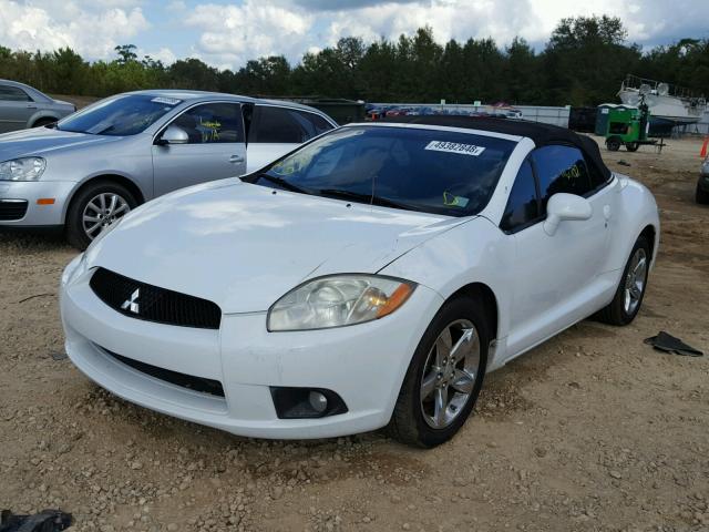 4A3AL25F19E010778 - 2009 MITSUBISHI ECLIPSE SP WHITE photo 2