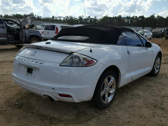 4A3AL25F19E010778 - 2009 MITSUBISHI ECLIPSE SP WHITE photo 4