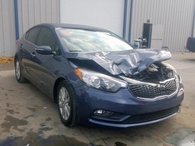 KNAFX4A87F5320118 - 2015 KIA FORTE EX BLUE photo 1