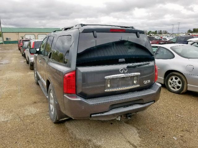 5N3AA08C26N810342 - 2006 INFINITI QX56 GRAY photo 3