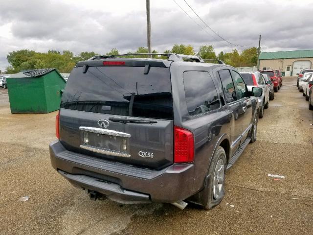 5N3AA08C26N810342 - 2006 INFINITI QX56 GRAY photo 4