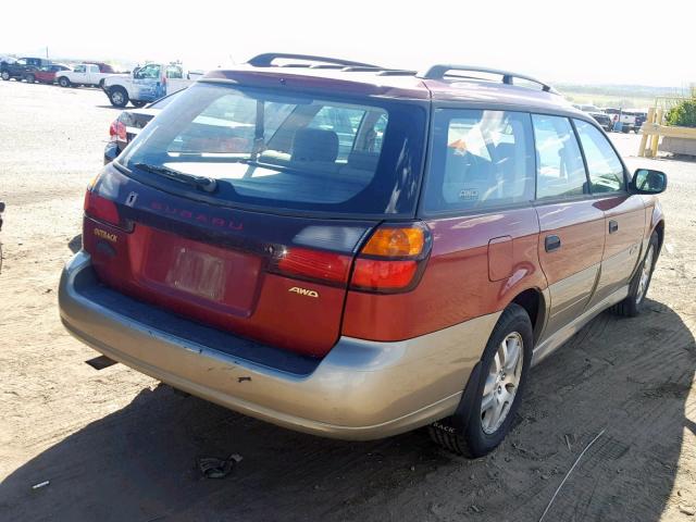 4S3BH675X36603660 - 2003 SUBARU LEGACY OUT RED photo 4