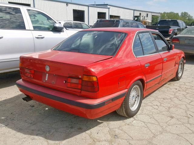 WBAHE6328SGF31672 - 1995 BMW 540 I AUTO RED photo 4