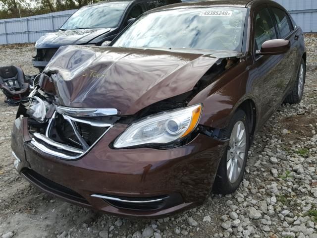 1C3CCBAB6DN533127 - 2013 CHRYSLER 200 LX BROWN photo 2