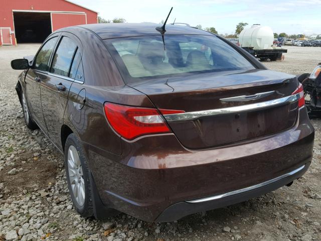 1C3CCBAB6DN533127 - 2013 CHRYSLER 200 LX BROWN photo 3