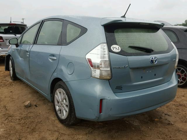 JTDZN3EU2EJ002257 - 2014 TOYOTA PRIUS V BLUE photo 3