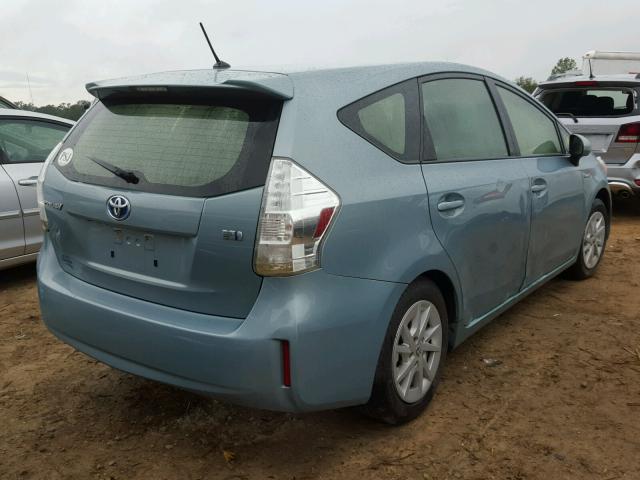 JTDZN3EU2EJ002257 - 2014 TOYOTA PRIUS V BLUE photo 4