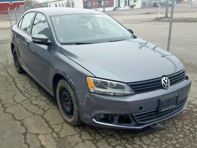 3VW2K7AJ8EM355017 - 2014 VOLKSWAGEN JETTA BASE GRAY photo 1