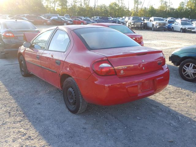 1B3ES26C44D557412 - 2004 DODGE NEON BASE RED photo 3