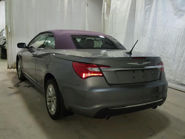 1C3BC7EG2BN583177 - 2011 CHRYSLER 200 LIMITE GRAY photo 3