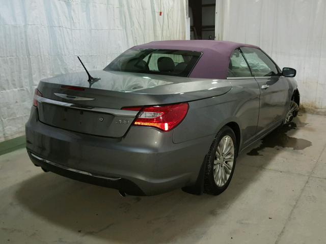 1C3BC7EG2BN583177 - 2011 CHRYSLER 200 LIMITE GRAY photo 4