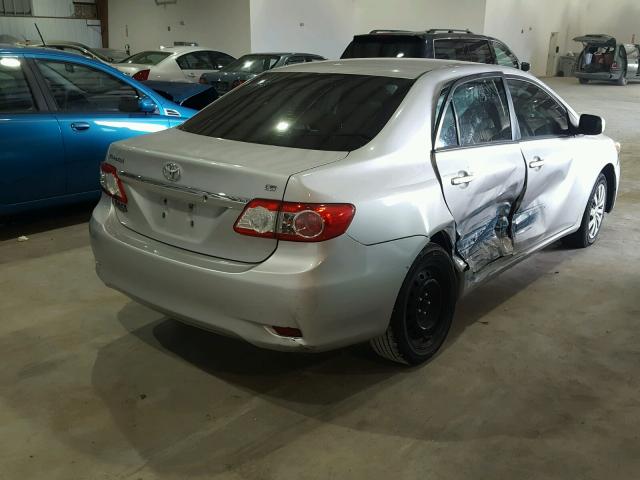 2T1BU4EE8CC877743 - 2012 TOYOTA COROLLA BA GRAY photo 4