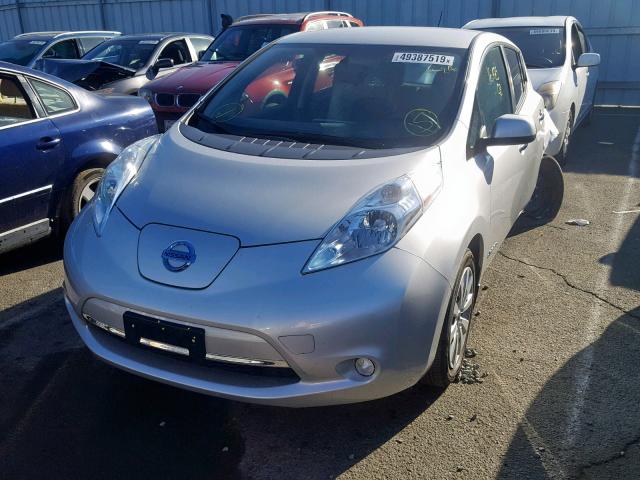 1N4AZ0CP7GC304959 - 2016 NISSAN LEAF S BLUE photo 2