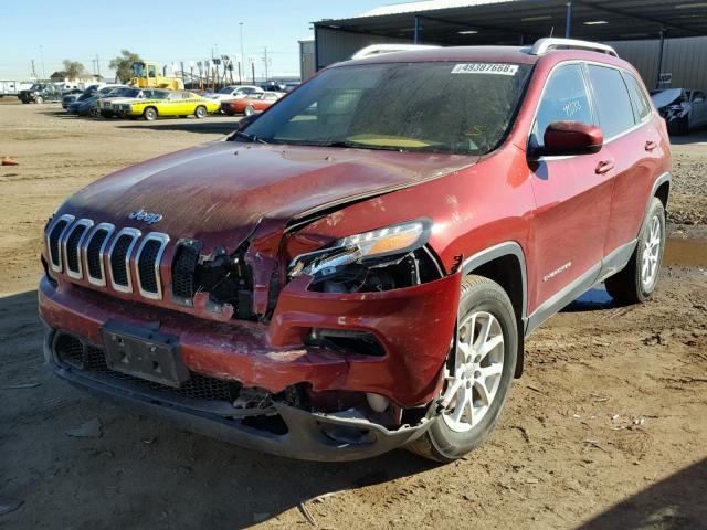 1C4PJMCS3EW230314 - 2014 JEEP CHEROKEE L RED photo 2